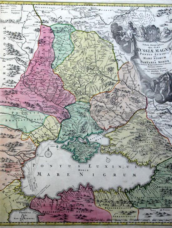 Johan Homann Map of Russiae Magnae, 22.5 x 19in.